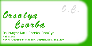 orsolya csorba business card